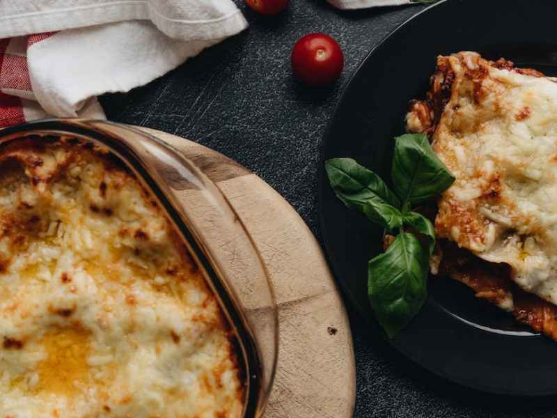 Lasagnes saumon-épinards allégées.