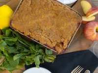 Crumble de potimarron aux&nbsp;noisettes.