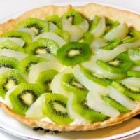 Tarte poire-kiwi allégée.