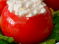 Tomates farcies froides et allégées au&nbsp;thon.